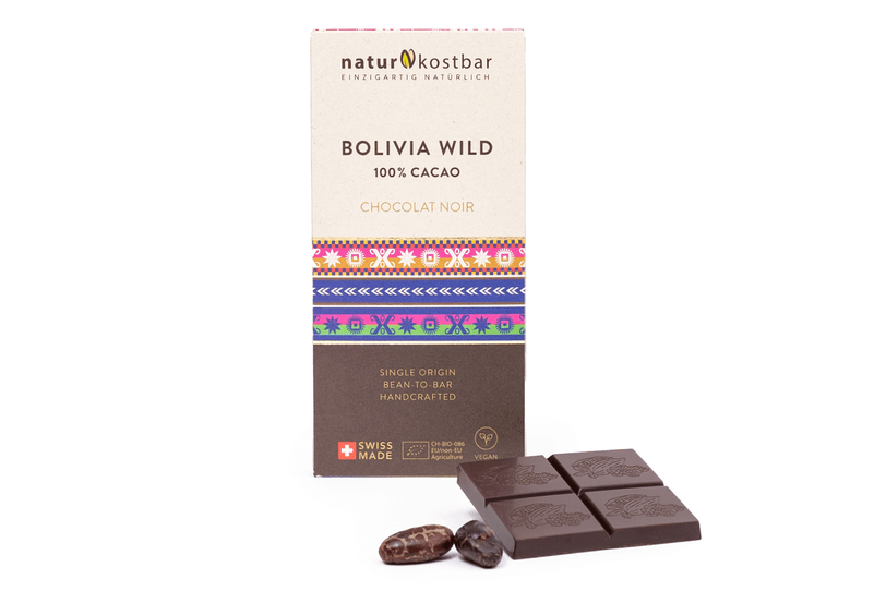 Bolivia-wild-100-Cacao-Bean-to-Bar-Schokolade-Naturkostbar-Bio Bolivia wild 100% Cacao Bean-to-Bar Schokolade Naturkostbar Bio