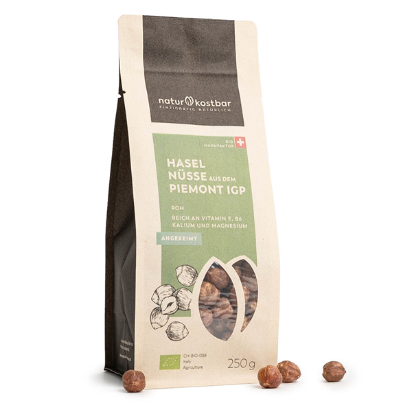 Piedmont hazelnuts sprouted organic Naturkostbar