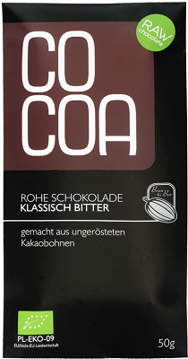 COCOA Bio-Rohkost-Schokolade Klassisch Bitter