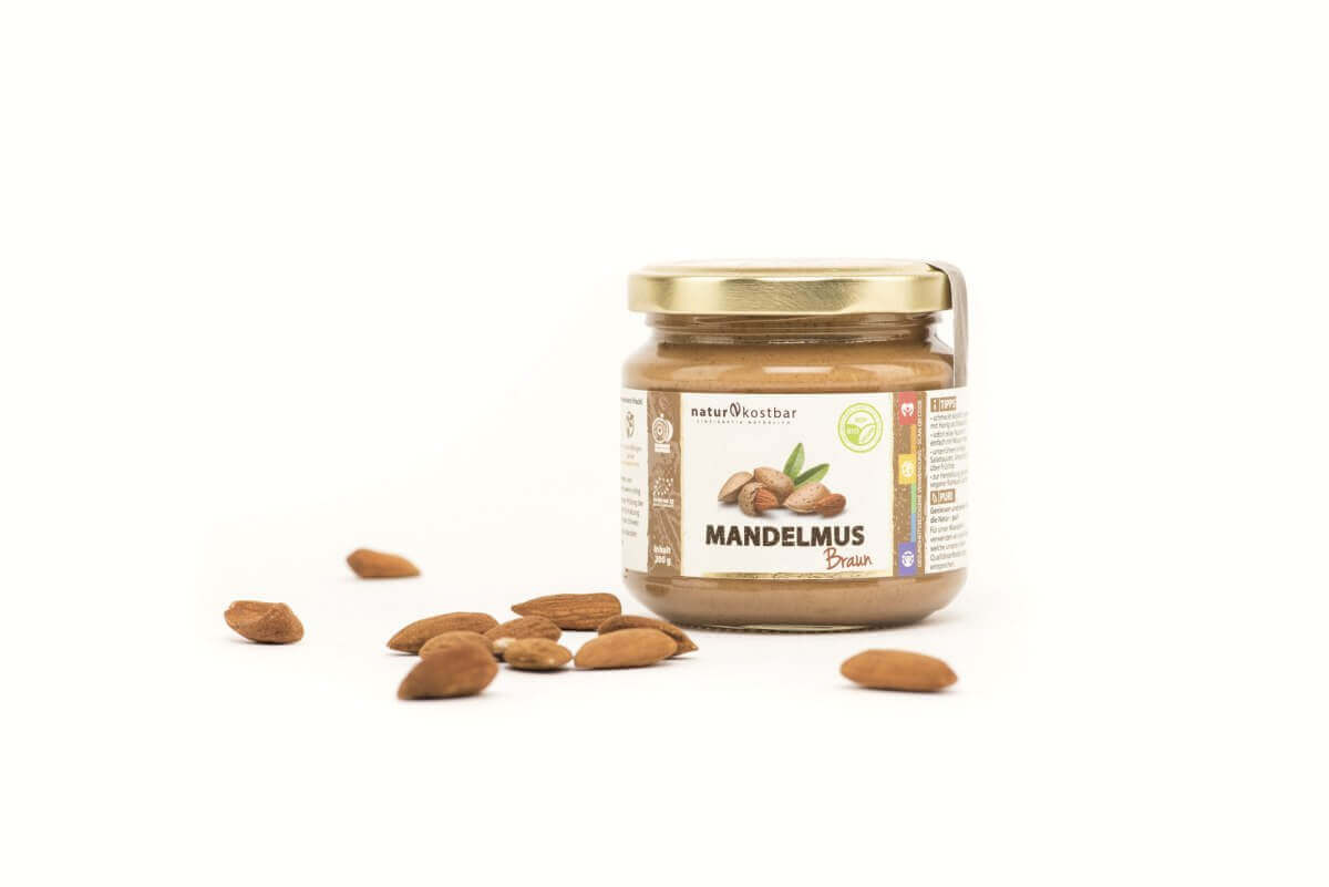 Mandelmus-braun-Bio Mandelmus braun Bio Naturkostbar