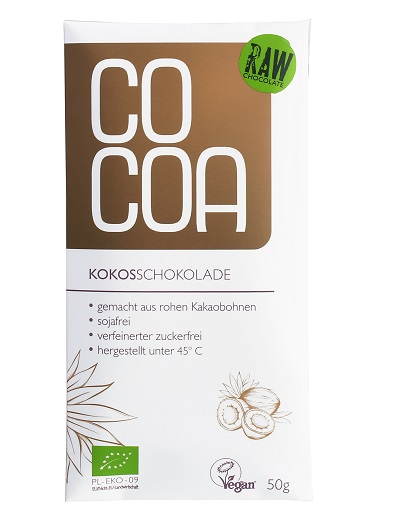COCOA Bio-Rohkost-Schokolade Kokos
