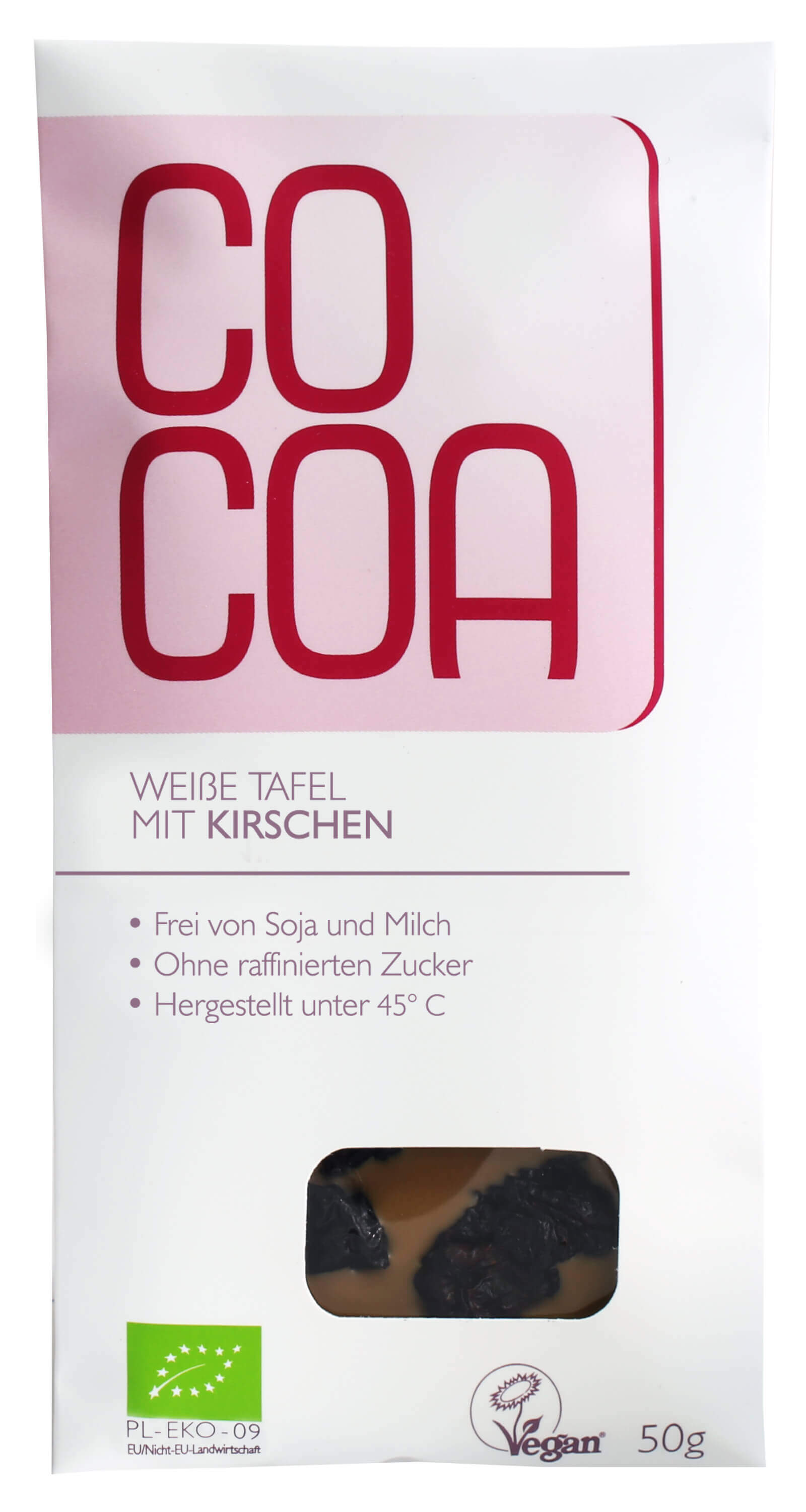 COCOA-Schokolade-mit-Kirschen COCOA white chocolate with cherries